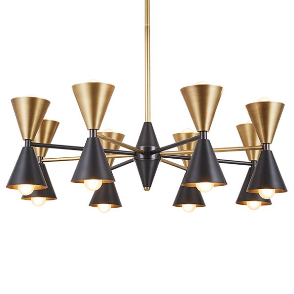 Люстра CAIRO CHANDELIER BLACK AND GOLD Золотой Черный в Омске | Loft Concept 