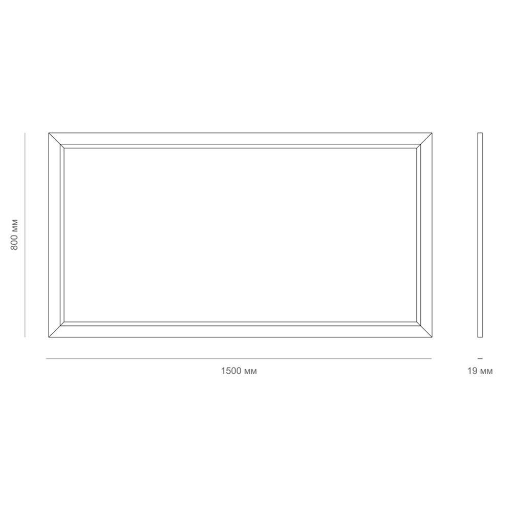 Зеркало прямоугольное с классической деревянной рамой Harper Line в Омске