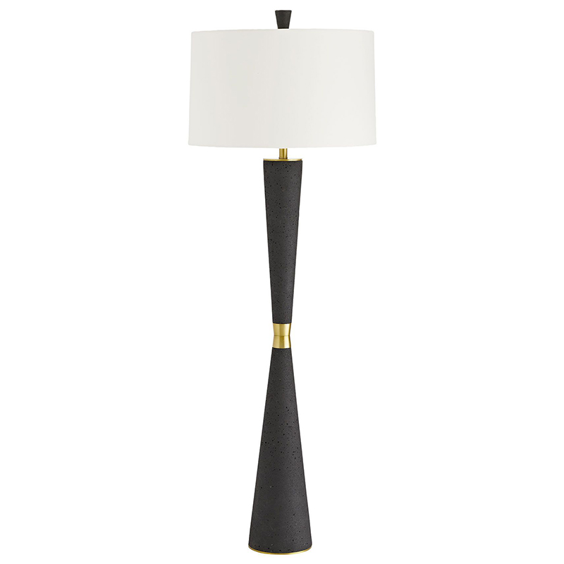 Торшер Arteriors GROM FLOOR LAMP Золотой Белый Черный в Омске | Loft Concept 