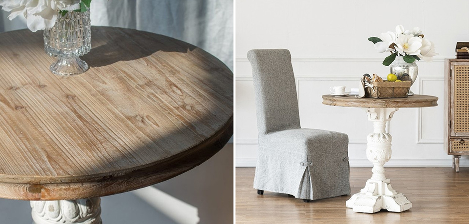 Круглый обеденный стол Aged Wood - Loft-Concept в Омске