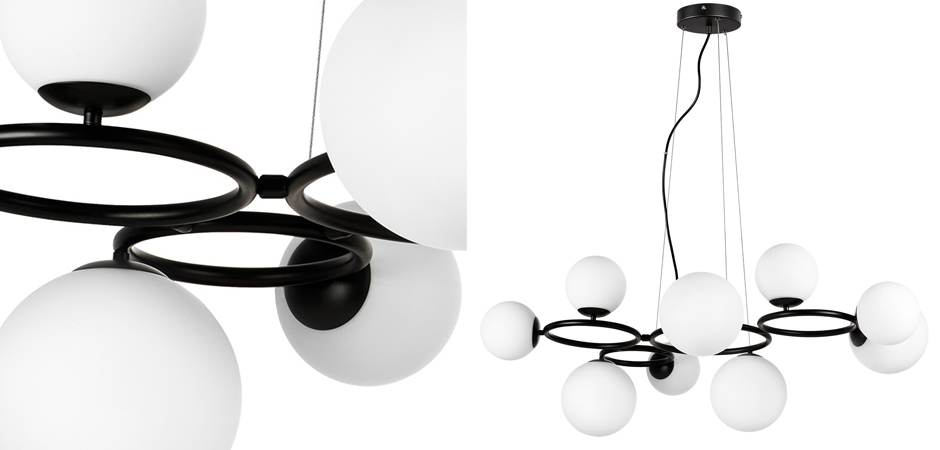 Люстра Bubbles on 4 Rings Chandelier Black Люстра Bubbles on 4 Rings Chandelier Black - Loft-Concept в Омске