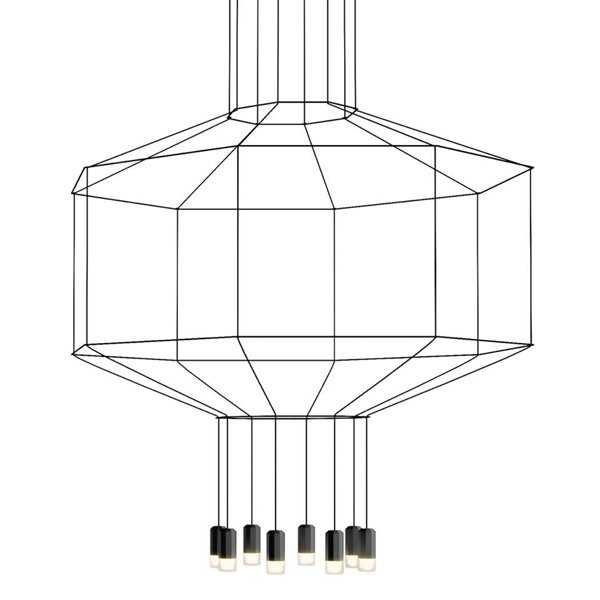 Vibia Wireflow 0299 Octagonal Square Pendan Light Черный в Омске | Loft Concept 