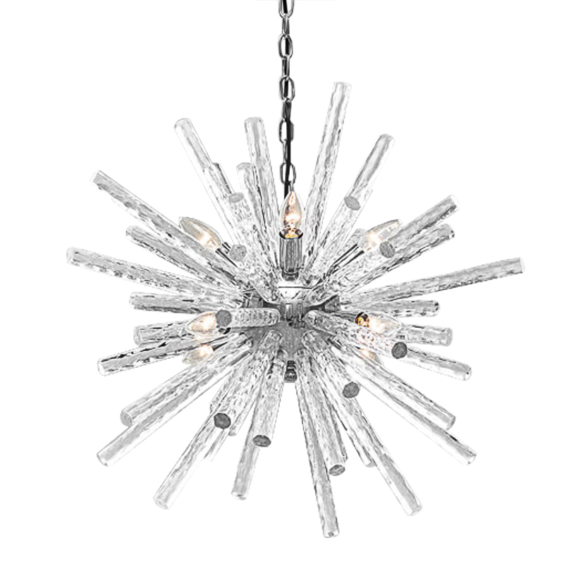 Люстра Icicles Sputnik Chandeliers Хром Прозрачный в Омске | Loft Concept 