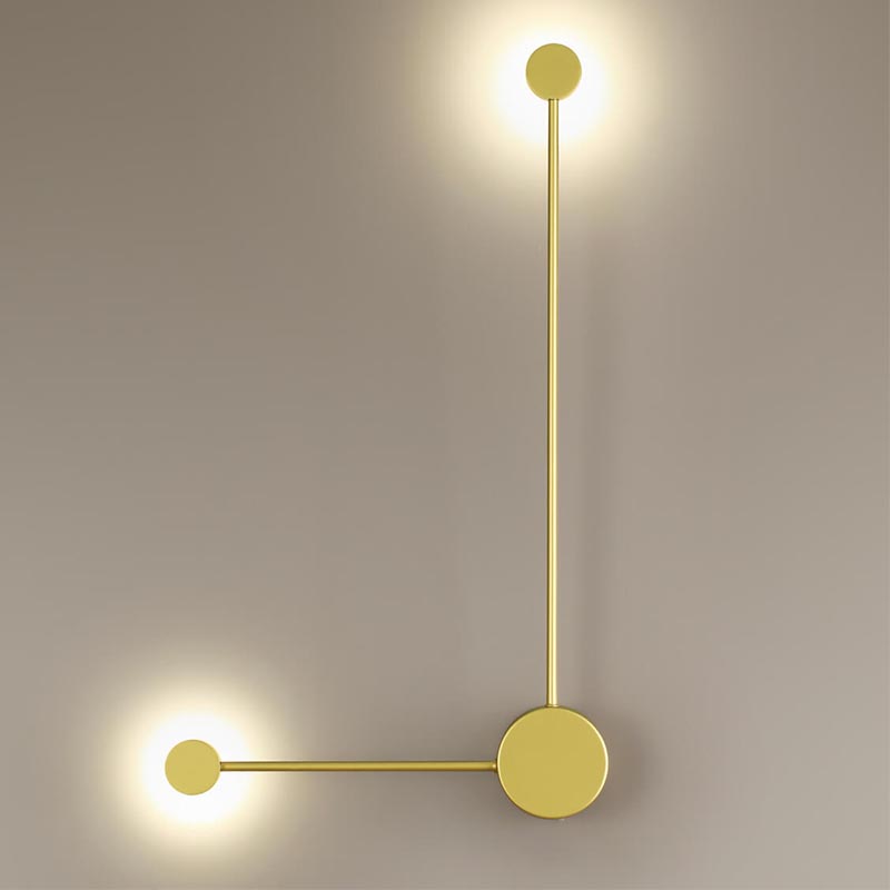 Бра Pin Wall Light Gold Angle Золотой в Омске | Loft Concept 