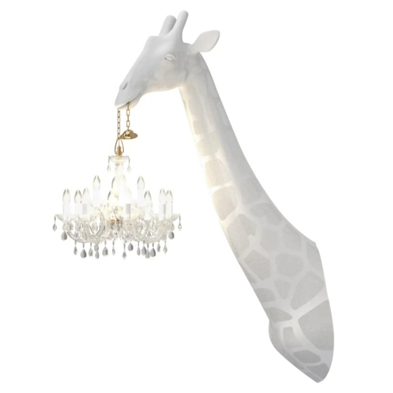 Бра белый жираф White Giraffe Wall Lamp Sconce Chandalier Белый в Омске | Loft Concept 