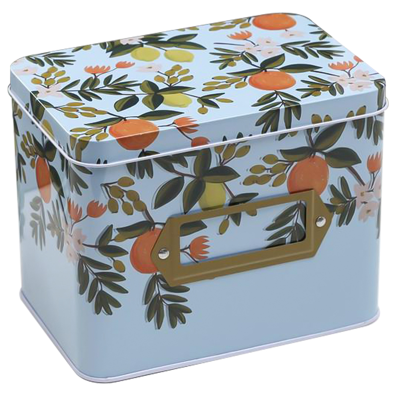 Шкатулка металлическая Oranges and Lemons Colorful Metal Tea Box Мульти в Омске | Loft Concept 