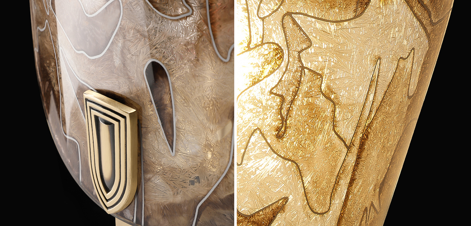 RIFFLE WALL Бра с ручной росписью 2 плафона - фото