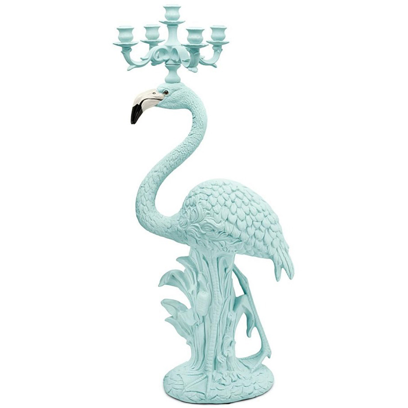 Подсвечник Candleholder Flamingo Bisc. Azure Matt Бирюзовый в Омске | Loft Concept 