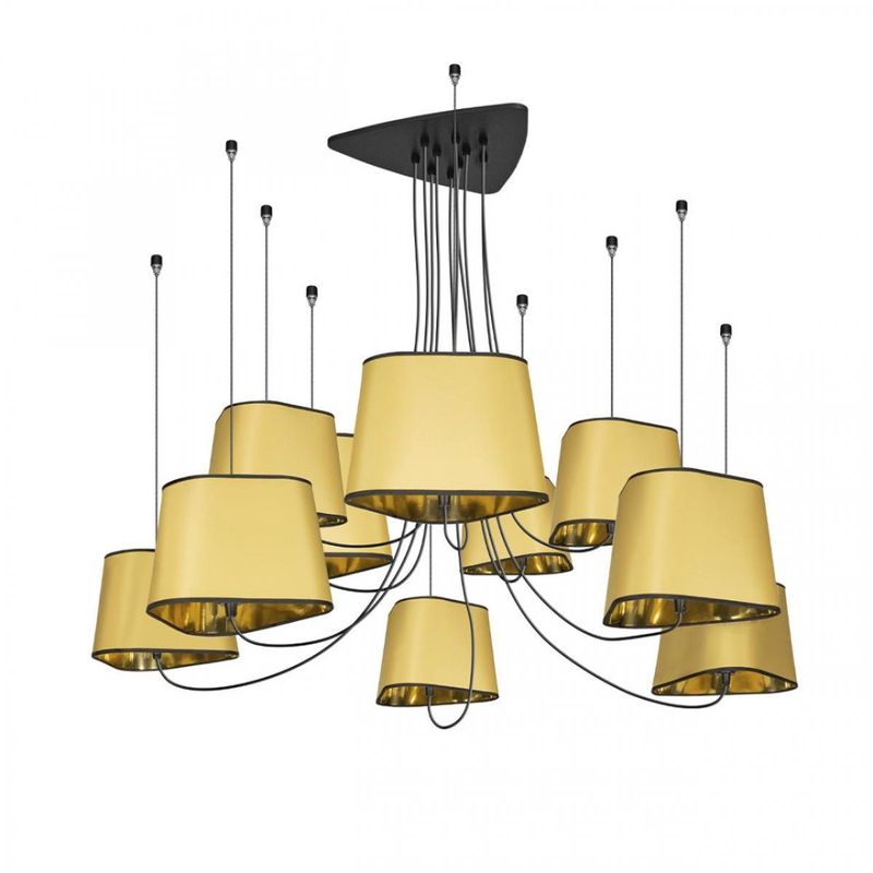 Люстра Designheure Lighting Gold 10 плафонов Золотой Черный в Омске | Loft Concept 