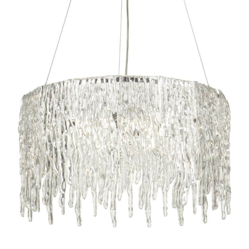 Люстра Cold Heart Silver Single Tier Chandelier Хром Прозрачное Стекло в Омске | Loft Concept 