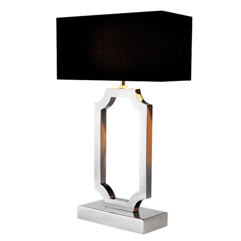 Настольная лампа Maureen Table Lamp Хром Черный Настольная лампа Maureen Table Lamp Хром Черный в Омске | Loft Concept