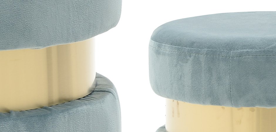 Пуф Golden Belt Pale Blue Пуф Golden Belt Pale Blue - Loft-Concept в Омске