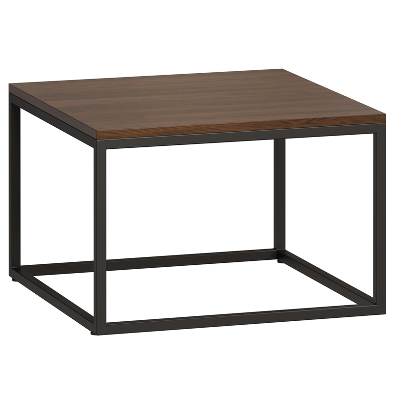 Кофейный стол Industrial Oak Philomel Coffee Table square Коричневый Черный в Омске | Loft Concept 