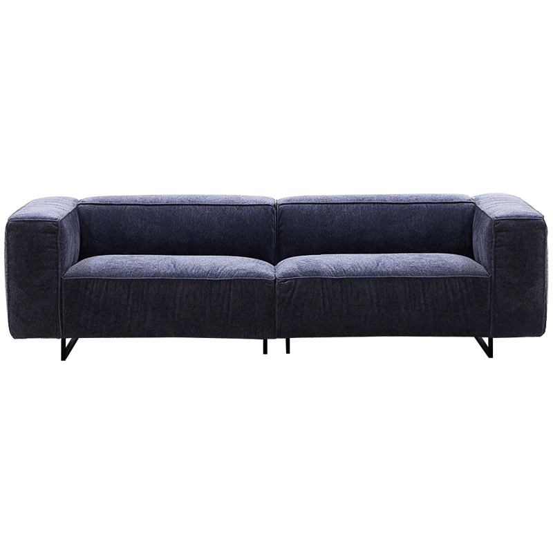 Диван Bastien Soft Dark Blue Sofa Темно-синий Черный в Омске | Loft Concept 