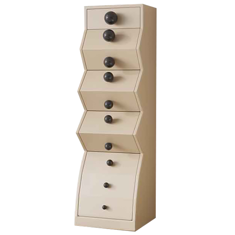 Комод Garton Wooden Forms Chest Of Drawers Beige Бежевый Черный в Омске | Loft Concept 