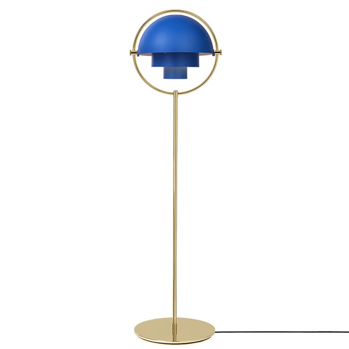 Торшер Louis Weisdorff Multi-lite floor lamp blue Золотой Синий в Омске | Loft Concept 