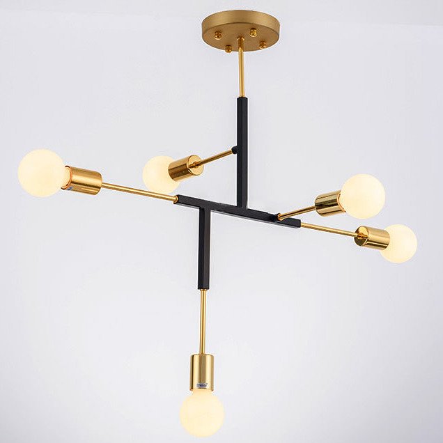 Светильник CLIFF SUSPENSION LAMP black Золотой Черный в Омске | Loft Concept 