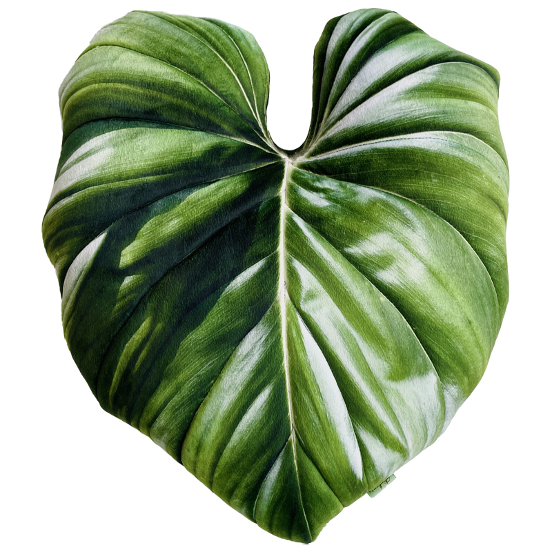 Декоративная подушка Botanical Cushion Philodendron Зеленый в Омске | Loft Concept 