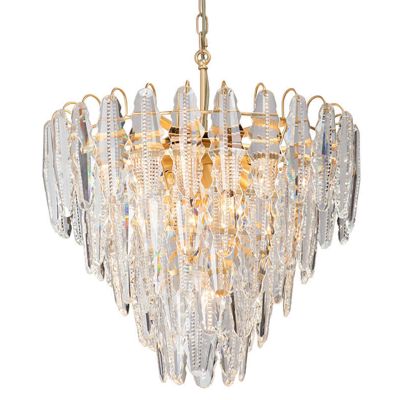 Люстра Maogan Textured Chandelier Золотой Прозрачный (Transparent) в Омске | Loft Concept 