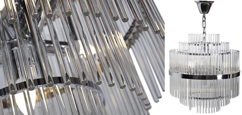 Люстра Hexagon Tube Light Multi-Tiered Chandelier Люстра Hexagon Tube Light Multi-Tiered Chandelier - Loft-Concept в Омске