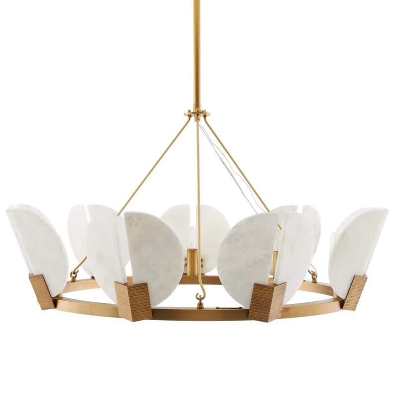 Люстра Arteriors SIERRA CHANDELIER GOLD Золотой Белый в Омске | Loft Concept 