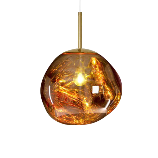 Подвесной светильник Tom Dixon Melt Pendant Gold Золотой Янтарь (Amber) в Омске | Loft Concept 