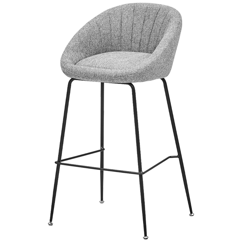 Барный стул Alberto Bar Stool Gray Черный Светло-серый в Омске | Loft Concept 