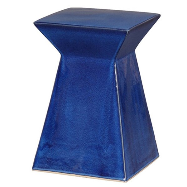 Керамический табурет Upright Garden Stool - Blue Синий в Омске | Loft Concept 