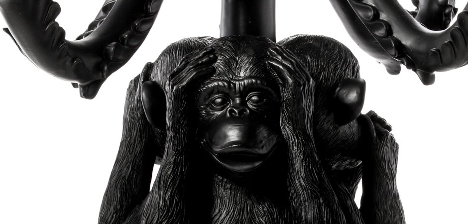 Подсвечник Seletti Giant Burlesque 3 Monkeys Black Подсвечник Seletti Giant Burlesque 3 Monkeys Black - Loft-Concept в Омске