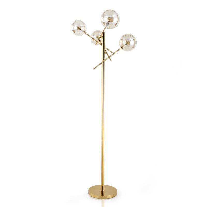 Торшер Gallotti & Radice Bolle floor lamp Золотой Дымчатый (Smoke) в Омске | Loft Concept 