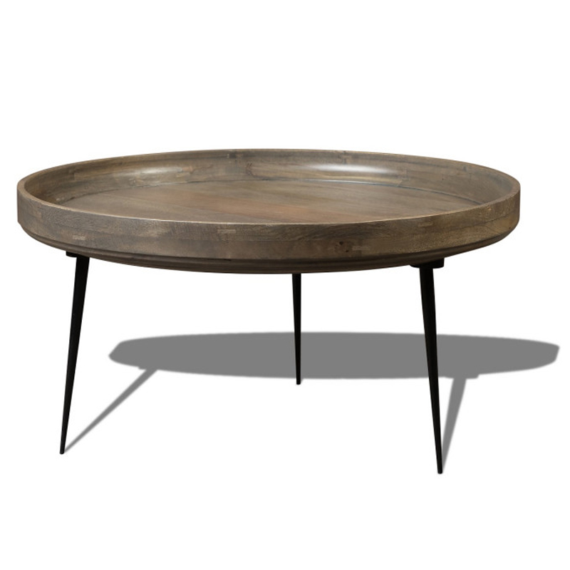 Кофейный стол Davidson Coffee Table platinum 40 Серый Черный в Омске | Loft Concept 