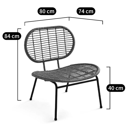 Садовое кресло из искусственного ротанга Mills Rattan Wicker Chair в Омске