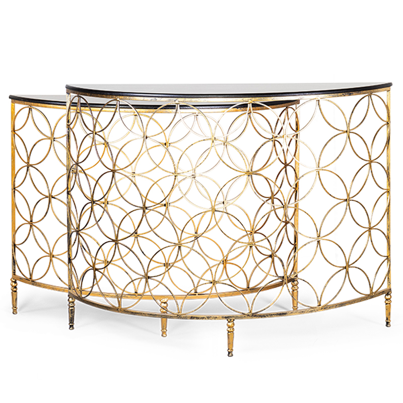 Комплект консолей Gold Lace Console Золотой в Омске | Loft Concept 