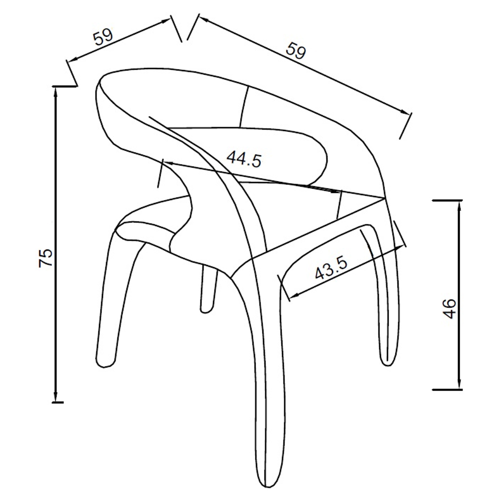 Стул обеденный бежевый из экокожи Unique Futuristic Chair в Омске