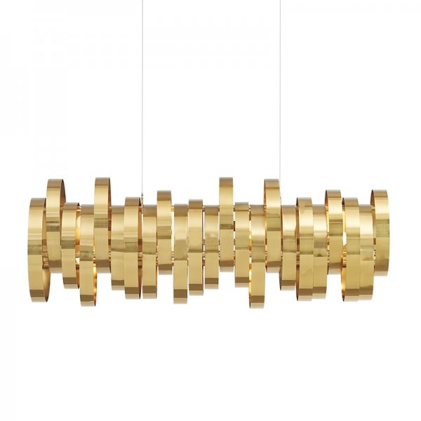 Люстра Brass Belts Chandelier Латунь в Омске | Loft Concept 