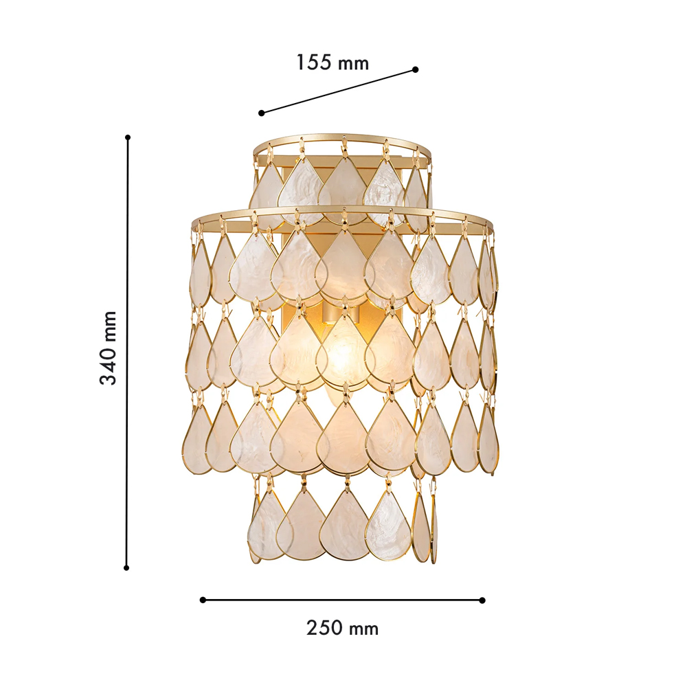 Бра с декором из натуральной морской ракушки Iridescent Light в Омске