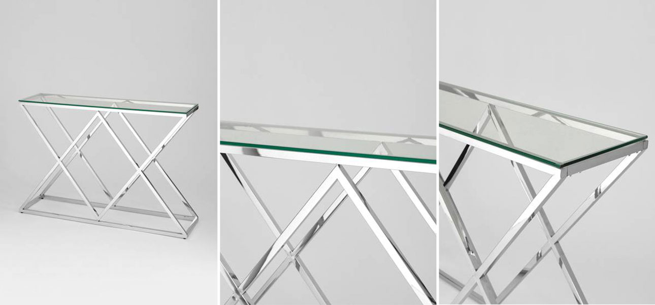 Консоль Geometry Rhombus Silver - фото №1