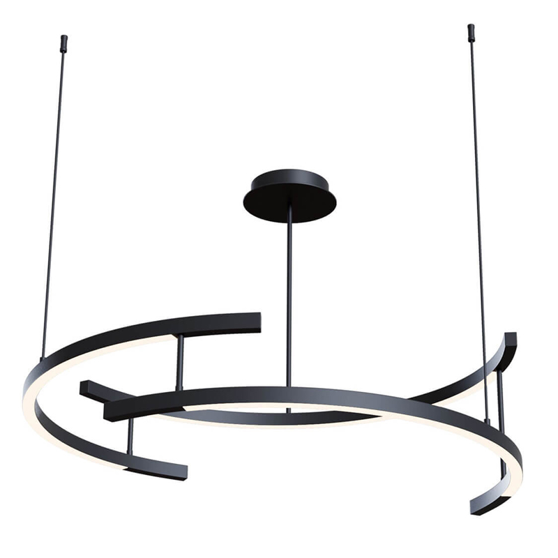 Люстра Smeragde Light Chandelier black arcs Черный в Омске | Loft Concept 