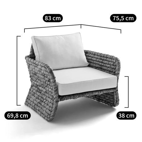 Кресло из плетеного гиацинта Gardner Wicker Armchair в Омске