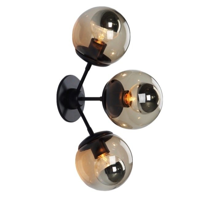 бра Modo Sconce 3 Globes Черный в Омске | Loft Concept 