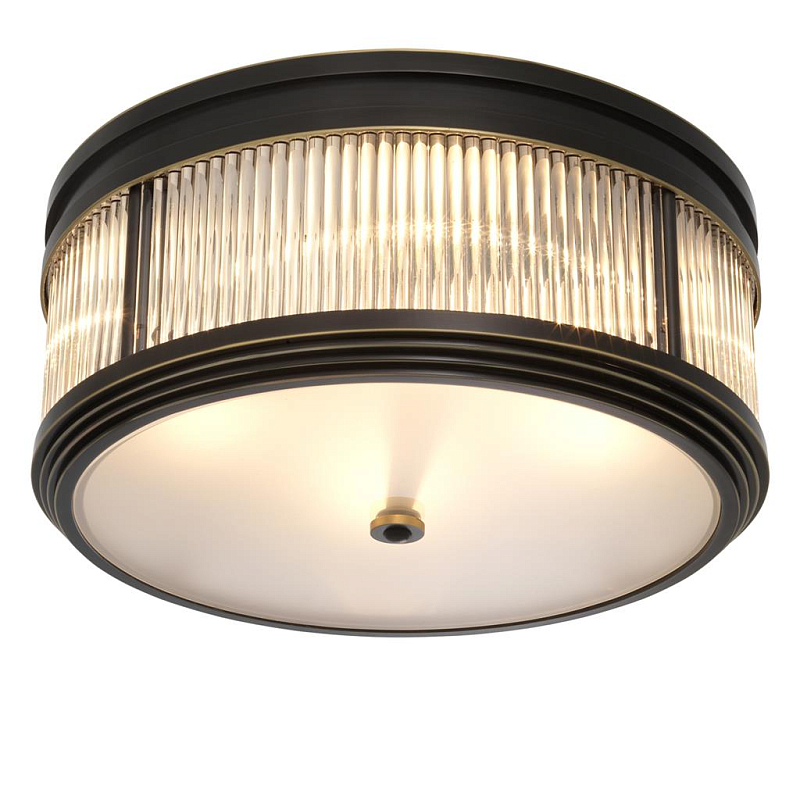 Потолочный светильник Темная бронза Dark bronze Disk Ceiling Lamp Темная бронза Прозрачное Стекло Потолочный светильник Темная бронза Dark bronze Disk Ceiling Lamp Темная бронза Прозрачное Стекло в Омске | Loft Concept