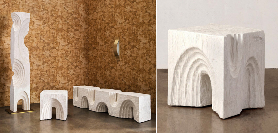Приставной стол Kelly Wearstler Белый Echo Stool Приставной стол Kelly Wearstler Белый Echo Stool - Loft-Concept в Омске