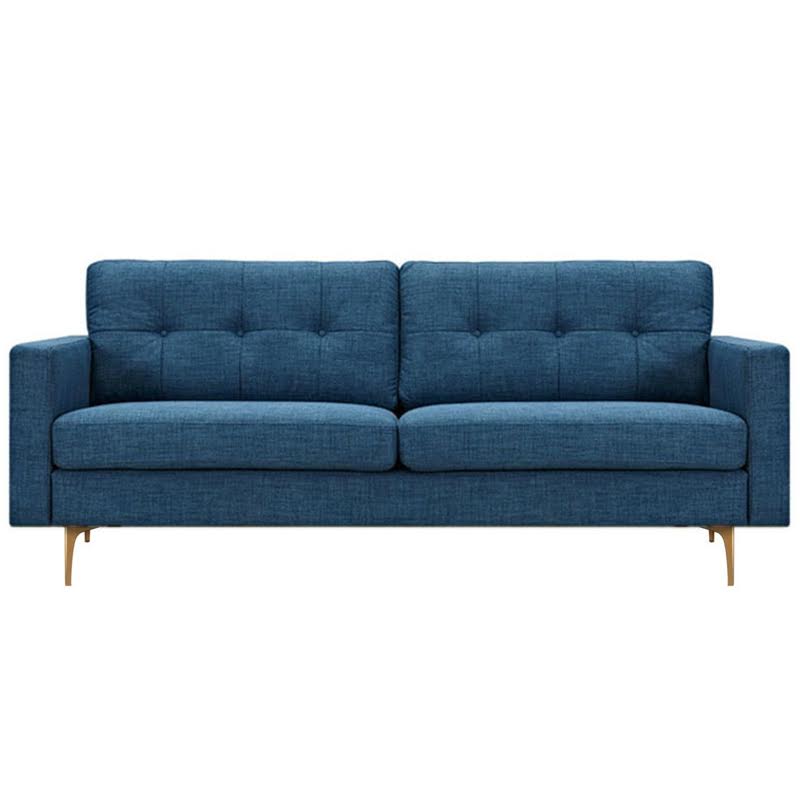 Диван Stone Blue Greta Sofa Диван синий лен Синий в Омске | Loft Concept 