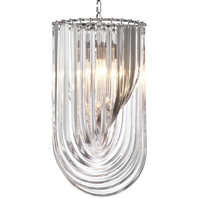 Люстра Chandelier Murano Clear 35 Прозрачный (Transparent) Никель в Омске | Loft Concept 