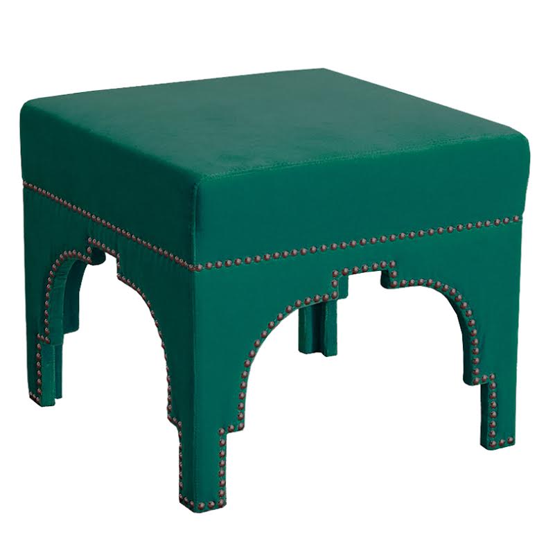 Raelynn Velvet Ottoman Изумрудный в Омске | Loft Concept 