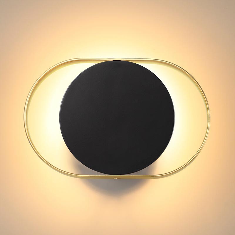 Бра Globo Ocular Sconce Oval Black Золотой Черный в Омске | Loft Concept 