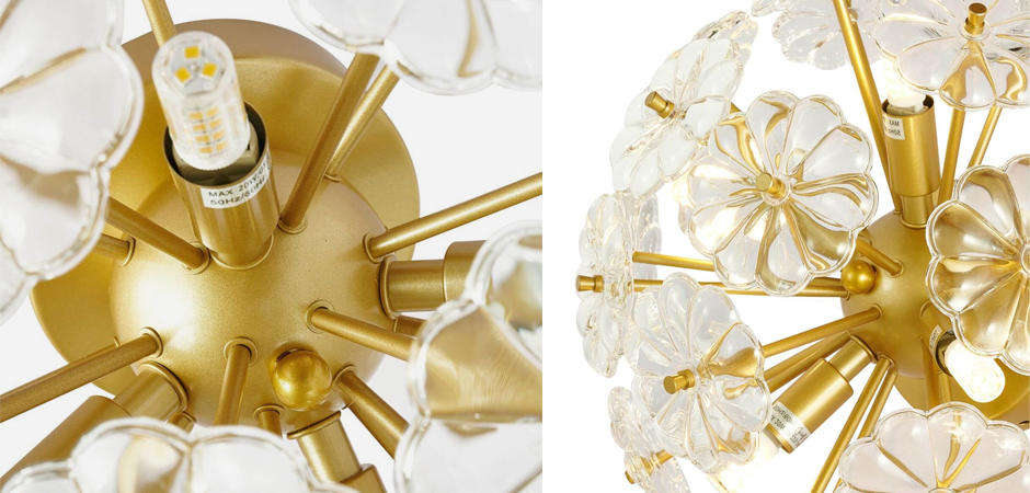 Бра Glass Flowers Sputnik Wall Lamp Бра Glass Flowers Sputnik Wall Lamp - Loft-Concept в Омске