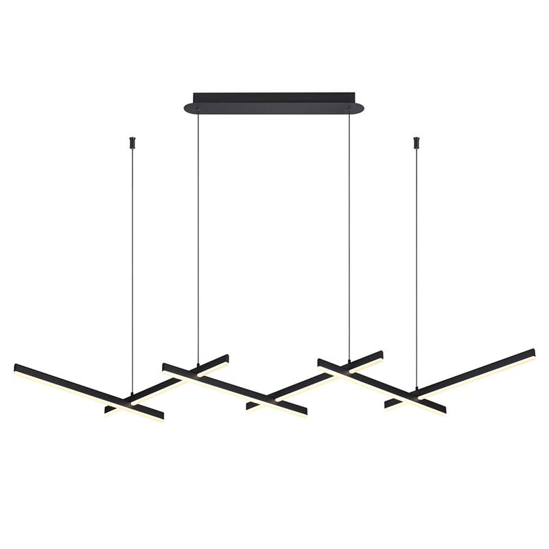 Люстра Rolf Black Lines Linear Chandelier Черный в Омске | Loft Concept 