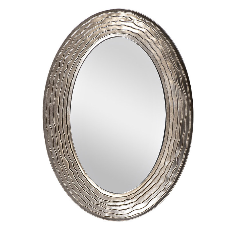 Зеркало Waves Dark Silver Oval Mirror  в Омске | Loft Concept 