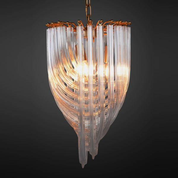 Люстра Retro Frozen Glass Chandelier 30 Champagne  в Омске | Loft Concept 